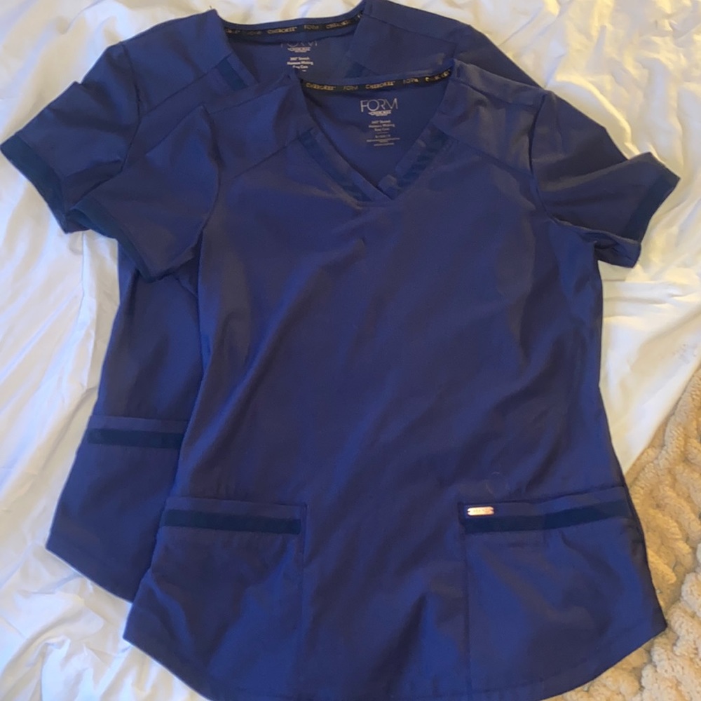 2 Cherokee 360° Stretch Scrub Tops